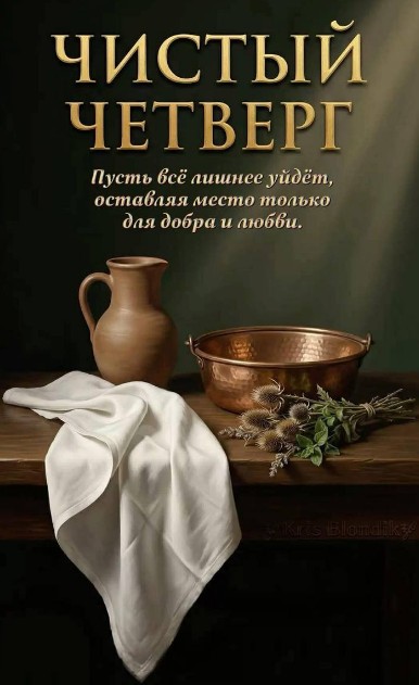 Открытка с Чистым четвергом: красивое поздравление