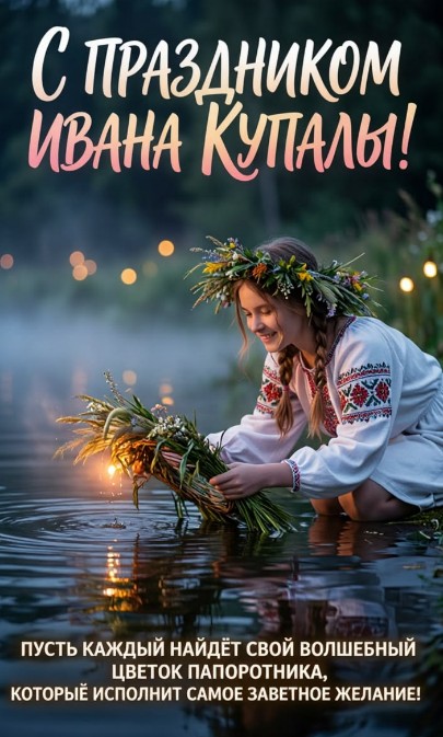 С днем Ивана Купалы, пусть сбываются мечты!