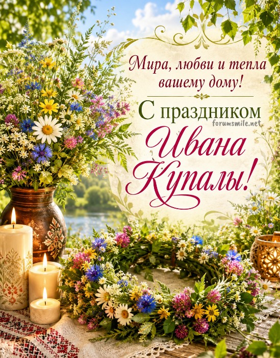 С днем Ивана Купалы! Мира, любви, тепла!
