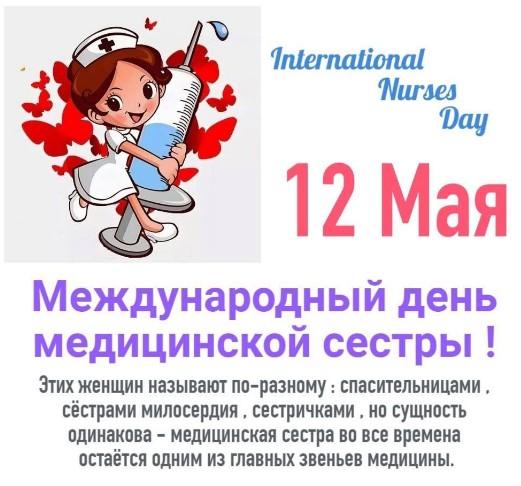 Открытка на Международный день медицинской сестры 12 мая