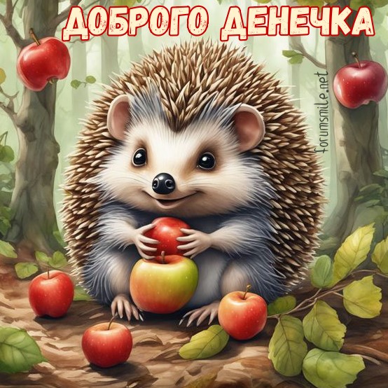 Ежик желает доброго денечка