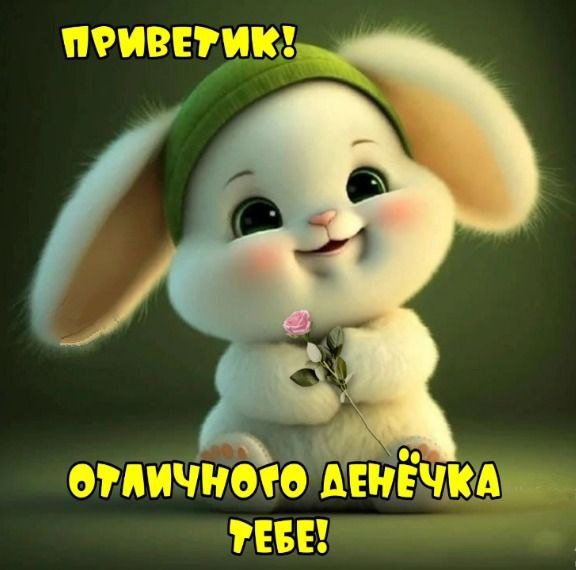 Приветик, тебе отличного денечка!