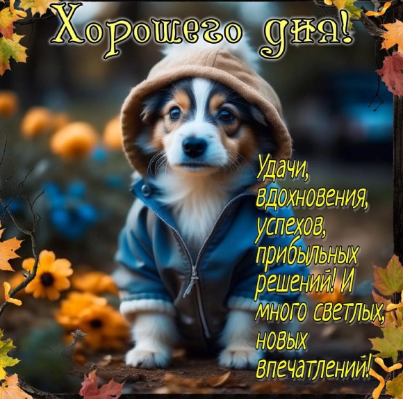 Хорошего дня, удачи и много светлых новых впечатлений!