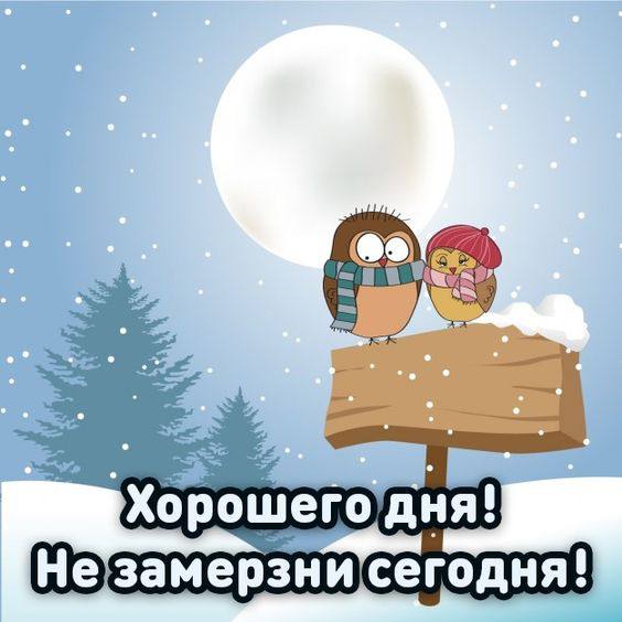 Хорошего дня! Не замерзни сегодня!