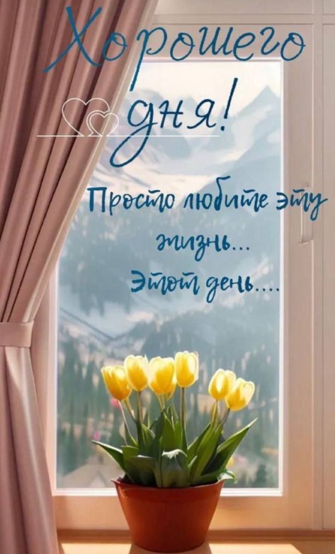 Просто любите эту жизнь. Хорошего дня!