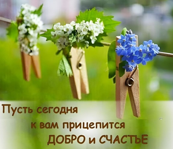Пусть сегодня к вам прицепится добро и счастье