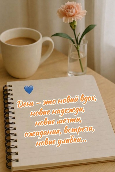 Пожелания доброго дня с вдохновением и мечтами