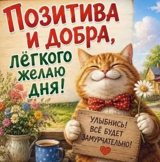 Открытка с пожеланием доброго дня