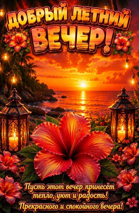 Открытка Добрый летний вечер 