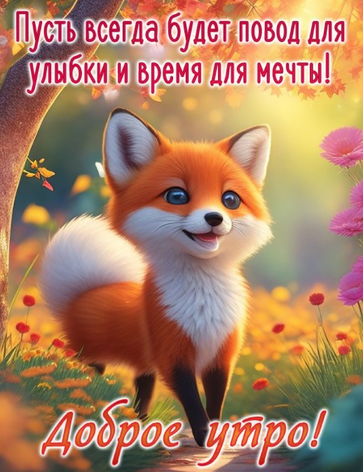 Пусть всегда будет повод для улыбки и время для мечты, доброе утро!
