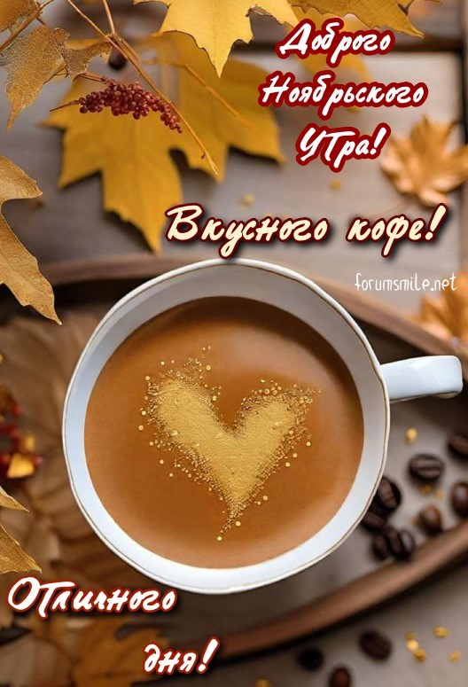 Доброго ноябрьского утра, вкусного кофе, отличного дня!