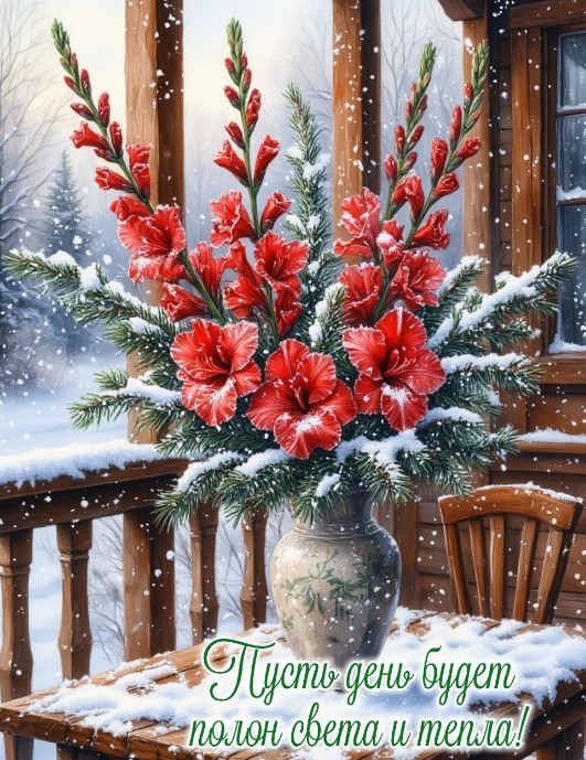 Пусть зимний день будет полон тепла и света