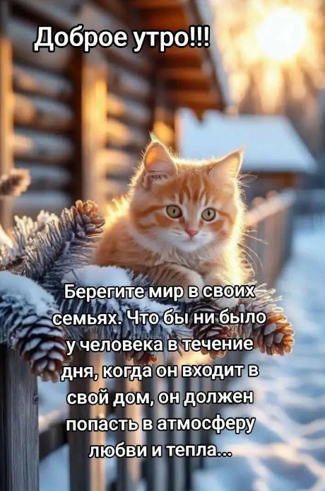 Пусть утро начнется с заботы о близких и родных!