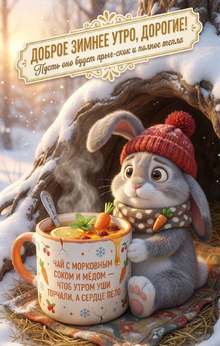 Здоровья, добра, тепла и зимнего настроения! С добрым утром!