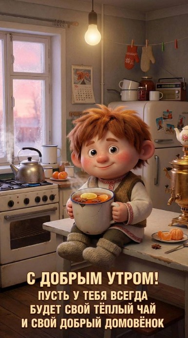 С добрым утром! Пусть в вашем доме будет тепло и хорошо!