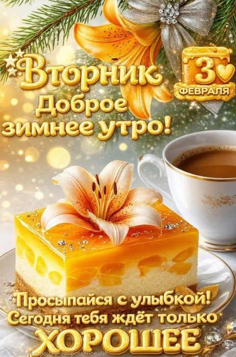 3 февраля, вторник, доброе утро!