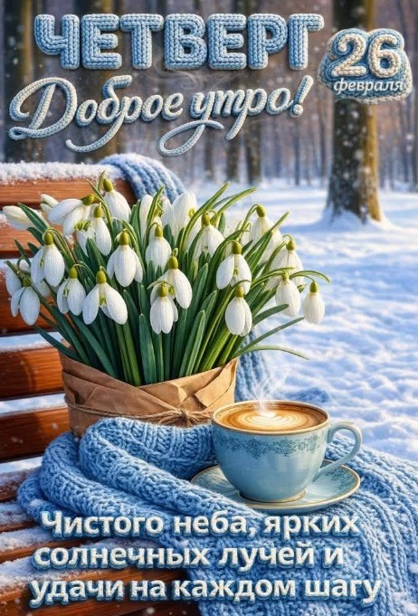 26 февраля! Желаю тебе прекрасного и уютного четверга! 