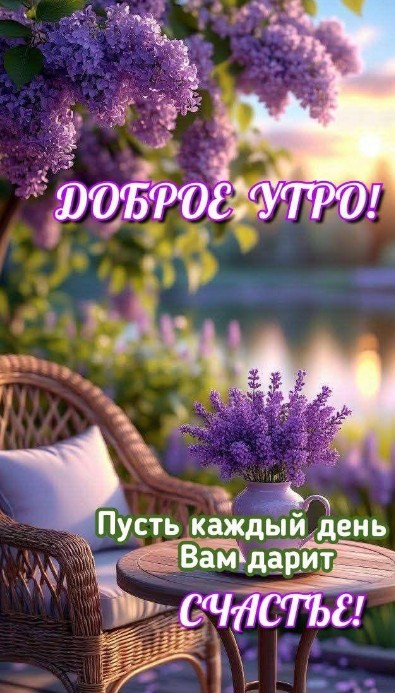 Пожелайте близким чудесного утра с этой нежной открыткой. 