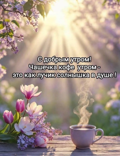 открытка с пожеланием доброго утра