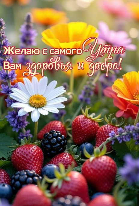 Красивая открытка с пожеланием доброго утра