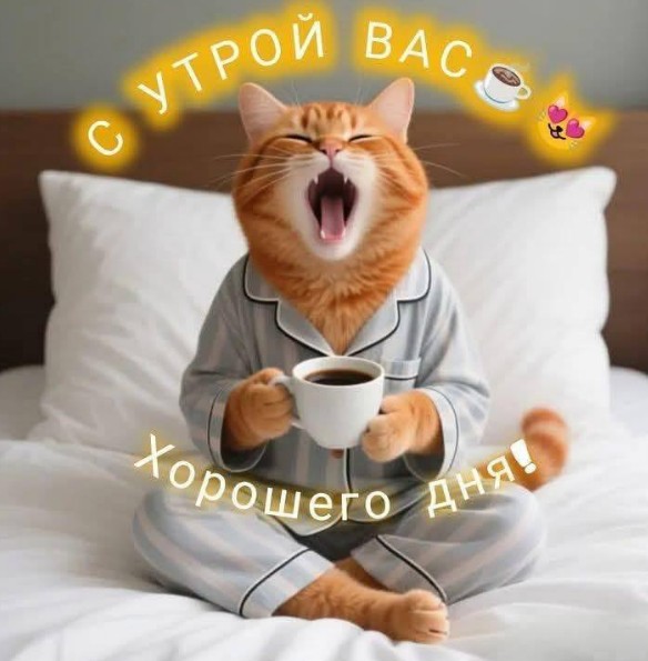 Пожелайте близким отличного дня с этой милой открыткой!