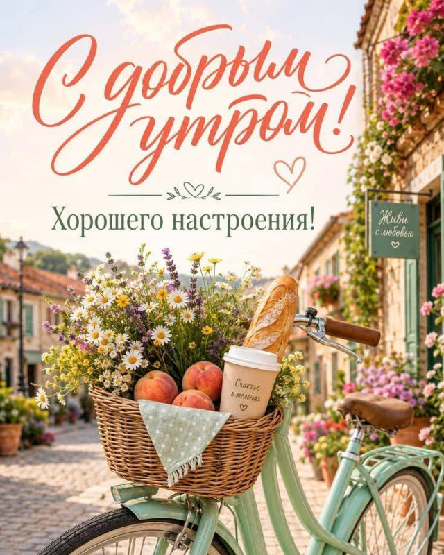 Красивая открытка С добрым утром: