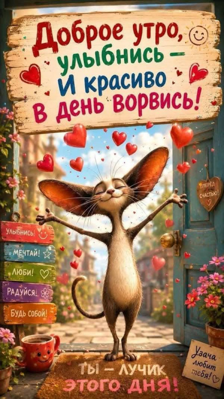 Открытка с пожеланием доброго утра
