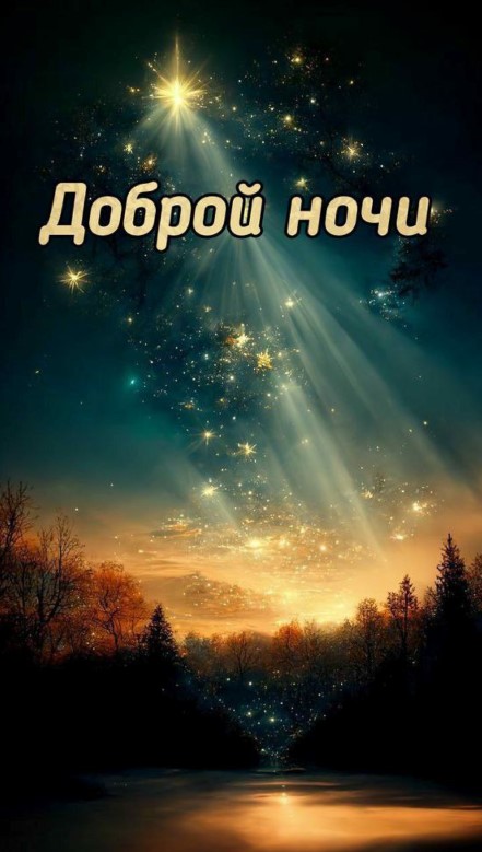 Открытка доброй ночи со звездочками