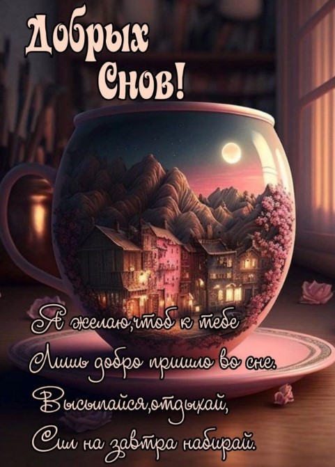 Я желаю чтоб к тебе лишь добро пришло во сне!