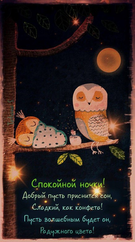 Спокойной ночки, добрый пусть приснится сон!