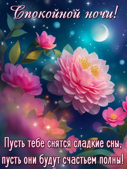 Пусть тебе снятся сладкие сны, пусть они будут счастья полны!