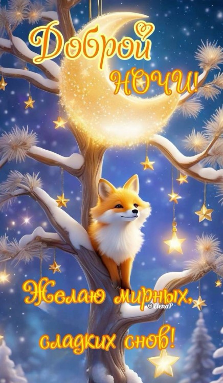 Доброй ночи, желаю мирных сладких снов!