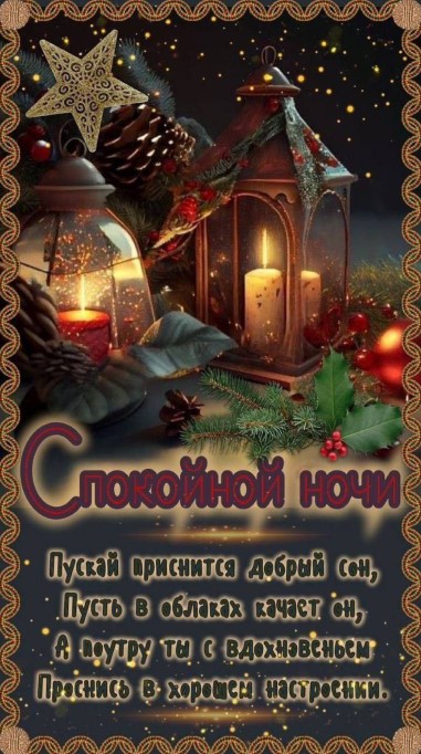 Спокойной ночи и добрых снов!