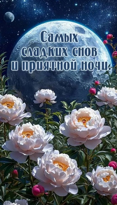 Красивая открытка Самых сладких снов и приятной ночи