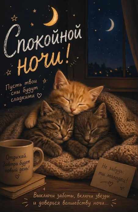 Открытка Спокойной ночи 