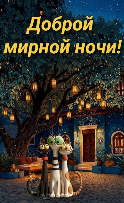 Доброй мирной ночи: котики под фонарями