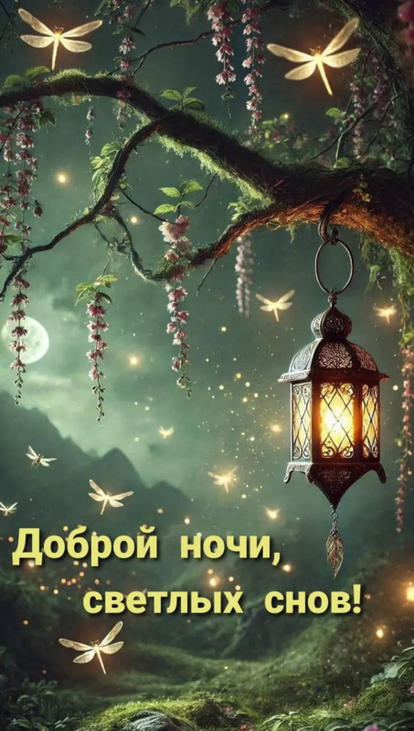 Открытка Доброй ночи, светлых снов