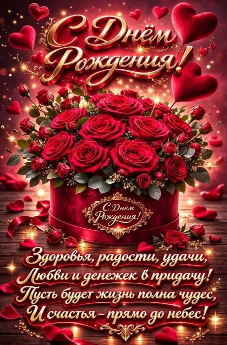 Праздничная открытка С Днем Рождения 