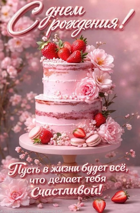Красивая открытка С днем рождения