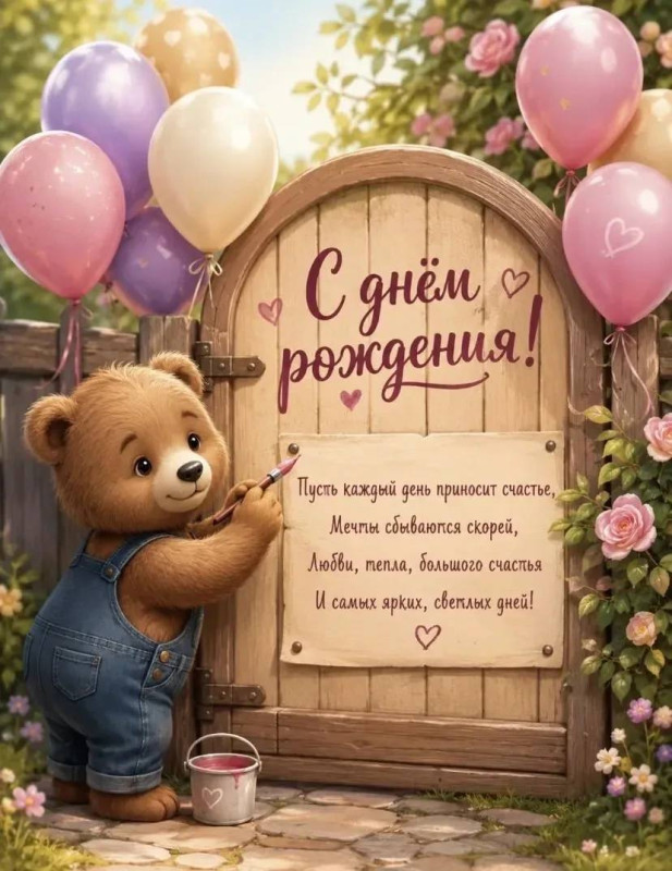 С днем рождения! Пусть каждый день приносит счастье!