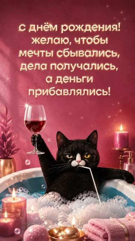 С днем рождения! Желаю чтобы мечты сбывались, дела получались!