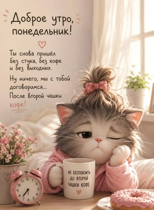 Открытка Доброе утро понедельник 