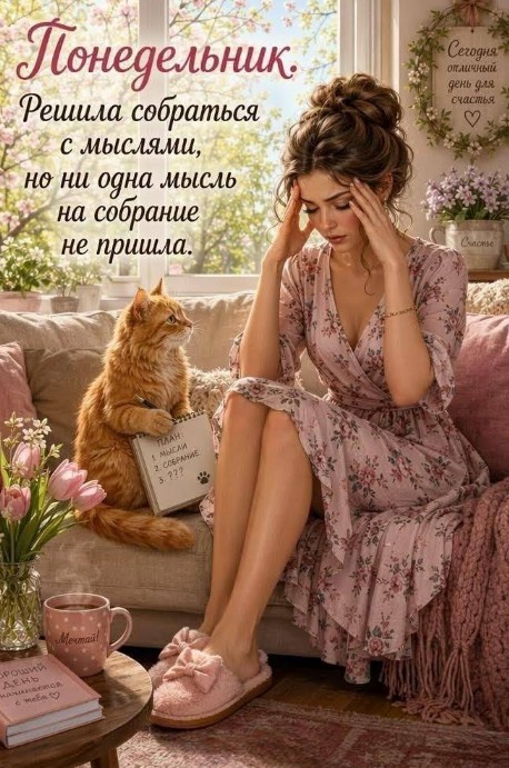 Понедельник, С добрым утром и хорошего настроения