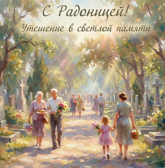 Открытка на Радоницу: светлая память и поминальный день