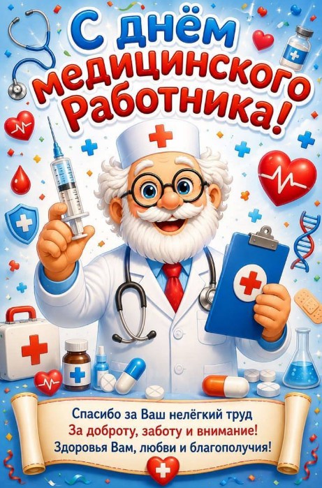 C Днем медицинского работника, поздравление врачу.