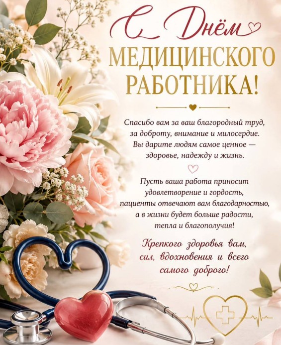 Красивая открытка с Днем медицинского работника