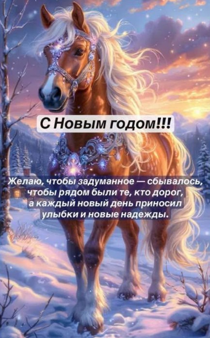 Поздравления с Новым Годом Лошади