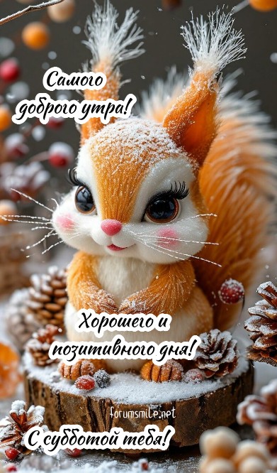 Пусть суббота подарит повод для улыбки и зарядит энергией на весь день!