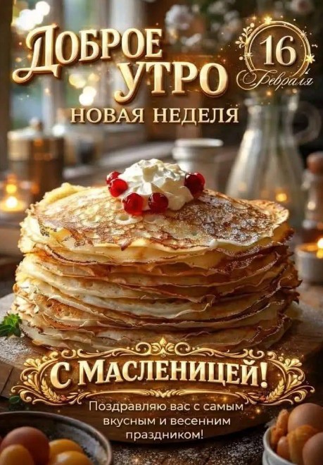 16 февраля, поздравляю с масленицей!