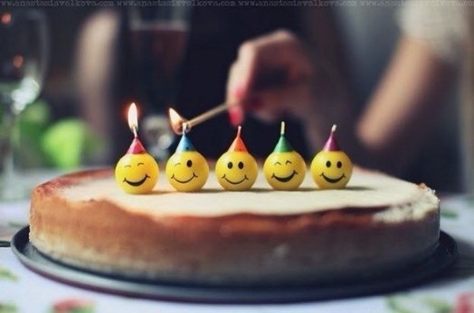 Пирог со смайликами на день рождения